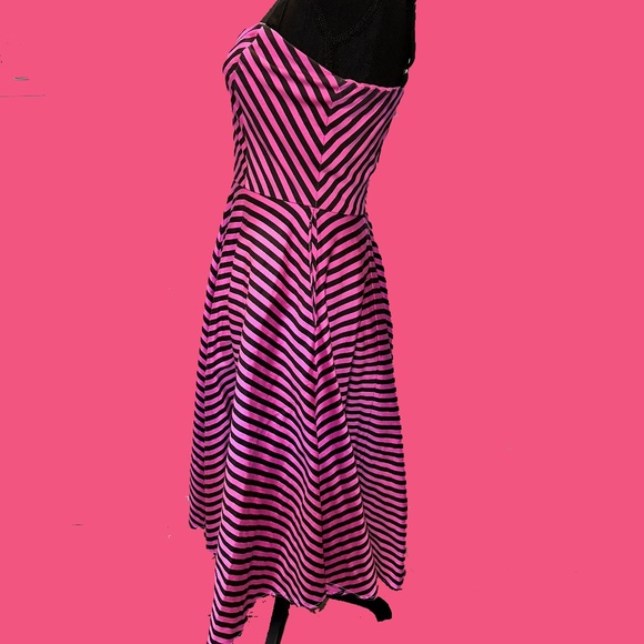 Vixen Dollface Dress Custom Dyed Hot Pink & Black - Picture 3 of 8